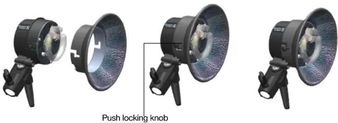 Push locking knob