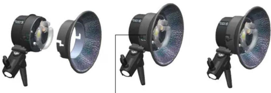 Elinchrom ELB 400 - QUADRA 灯头信息 安装反光罩 - 1