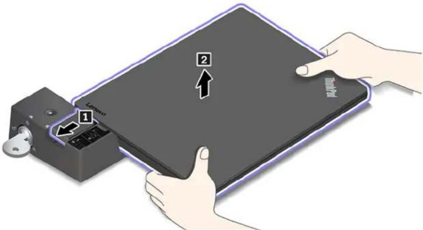 LENOVO ThinkPad L480 - Débranchement de la station d'accueil de l'ordinateur - 2