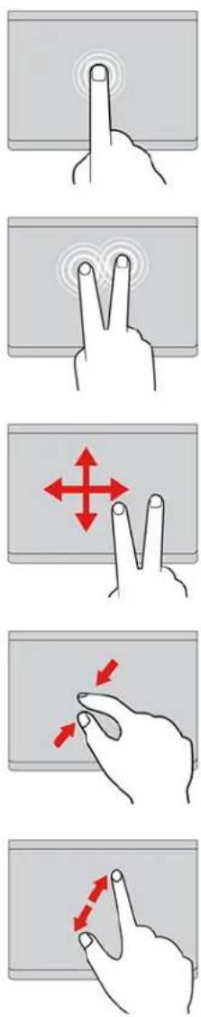 LENOVO ThinkPad T490s - Utiliser les mouvements tactiles - 1