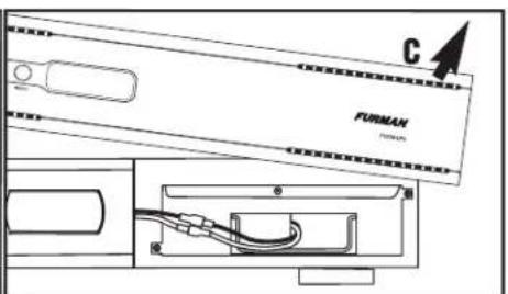Furman F1000UPS - Déplacement de PLAQUE avant et remplacement de batterie - 2