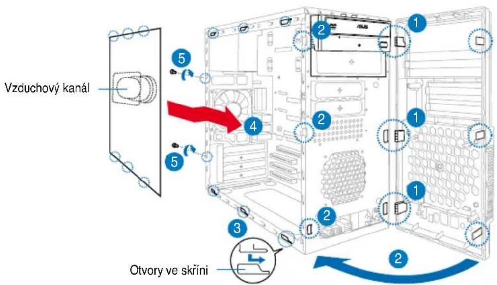ASUS V3P5V900 - Demontáž a montáž bočního a předního panelu - 2