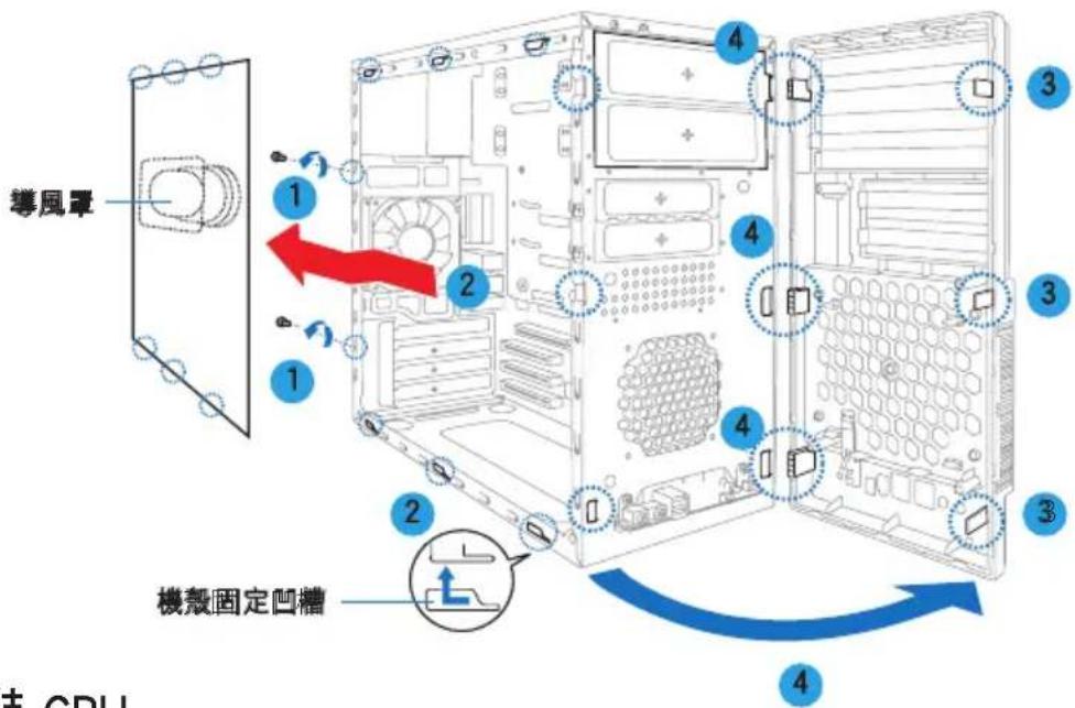 ASUS V2AH2 - 移除機殼側板及前面板 - 1