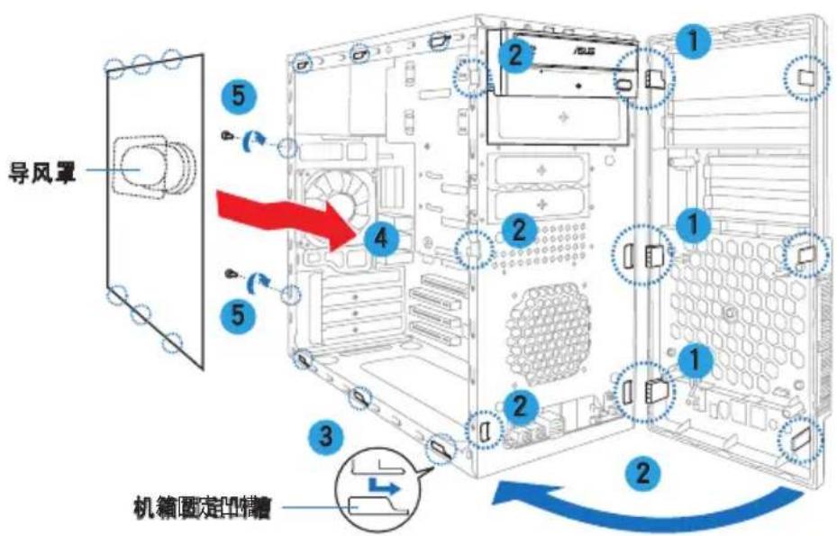 ASUS V2AH2 - 去除设备挡板并装回机箱侧板及前面板 - 2