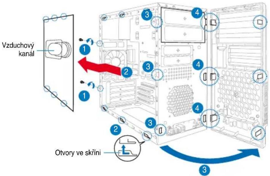 ASUS V3M3N8200 - Demotáž bočního a předního panelu - 1