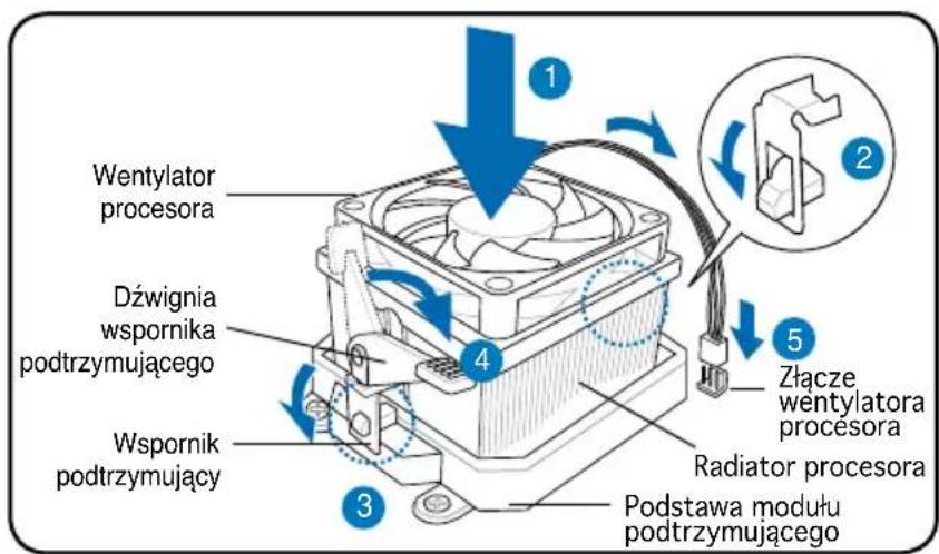 ASUS V3M2NC61P - Instalacja radiatora i wentylatora procesora AMD - 1