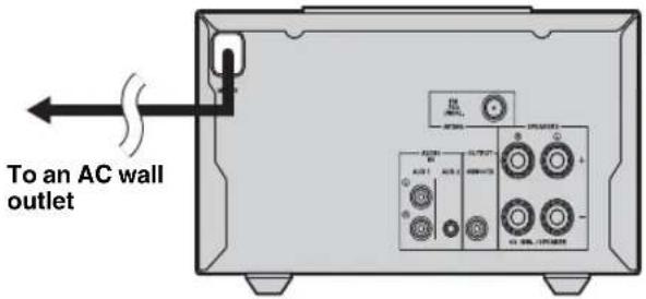YAMAHA MCR550 - Connecting the power cable - 1