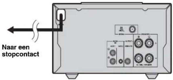 YAMAHA MCR550 - Het netsnoer aansluiten - 1