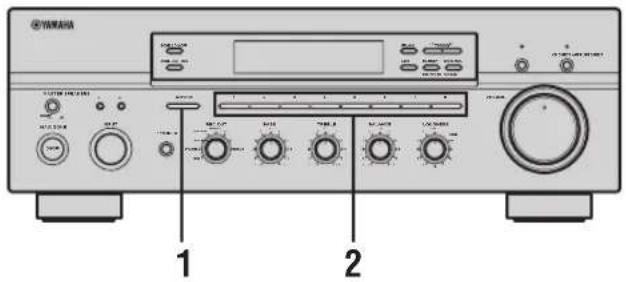 YAMAHA RX797 - Aufrufen eines Festsenders - 1