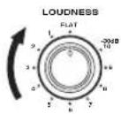 YAMAHA RX797 - Rotate the LOUDNESS control on the front panel to the FLAT position. - 1