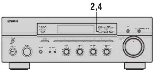 YAMAHA RX497 - Cambio di stazioni preselezionate - 1