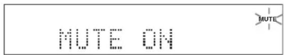 YAMAHA RX497 - Press MUTE on the remote control to mute the sound output. - 3