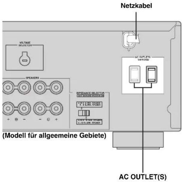 YAMAHA RX497 - Anschluss des Netzkabels - 1