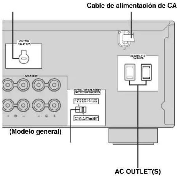 YAMAHA RX497 - Conexión del cable de alimentación - 1