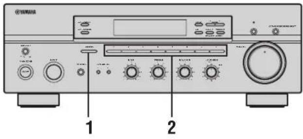 YAMAHA RX497 - Selecting preset stations - 1
