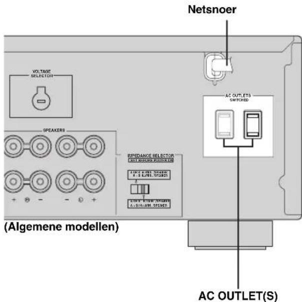 YAMAHA RX497 - Aansluiten van het netsnoer - 1