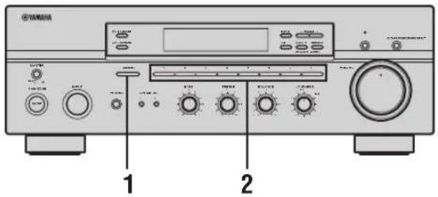 YAMAHA RX497 - Aufrufen eines Festsenders - 1