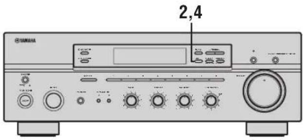 YAMAHA RX497 - Växla förinställda stationer - 1