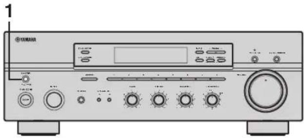 YAMAHA RX497 - Att slå på och av denna enhet - 1