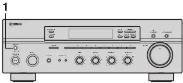 YAMAHA RX497 - Ein- und Ausschalten dieses Geräts - 1