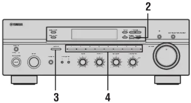 YAMAHA RX497 - Memorizzazione manuale di stazioni preselezionate - 1