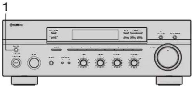 YAMAHA RX497 - Aan en uit zetten van dit toestel - 1