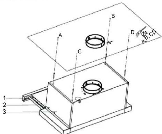 BEKO HNT61630X - Drilling the hanging holes - 3