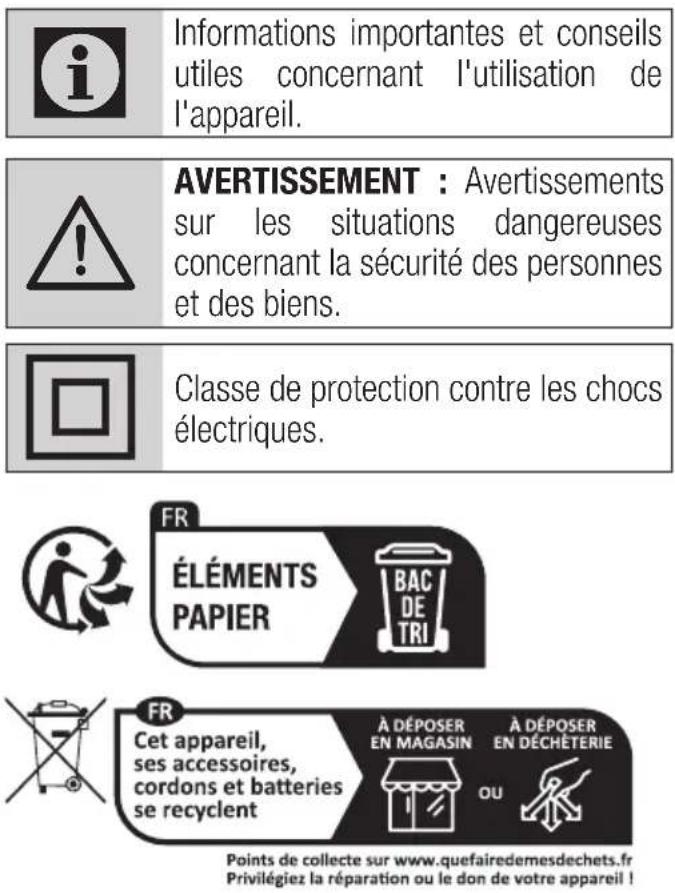 BEKO VRR 71214 VW - Symboles et leurs significations - 1