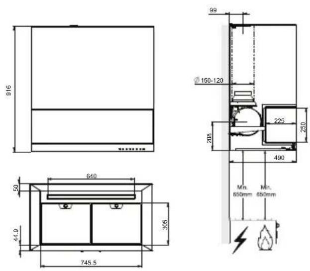 BEKO HCB98744AH - Rozměry - 1