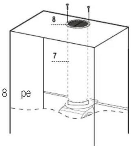 BEKO HCB98744AH - Evacuarea aerului la varianta de hotă cu reciclare - 1