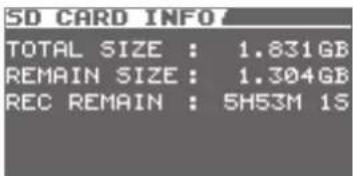 BOSS eBand JS10 - Viewing Free Space on the SD Card and the USB Flash Drive - 1