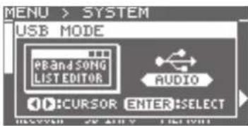 BOSS eBand JS10 - De functie van de USB COMPUTER-poort wijzigen - 1