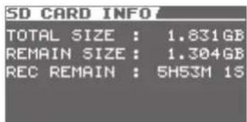BOSS eBand JS10 - Überprüfen des noch freien Speichers der SD-Karte und des USB Flash-Speichers - 1