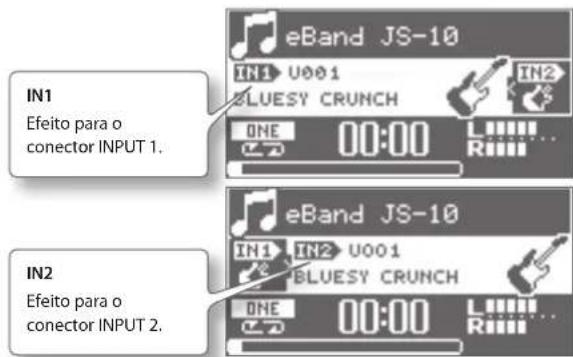 BOSS eBand JS10 - Seleccione qual dos dois efeitos disponíveis você deseja editar. - 1