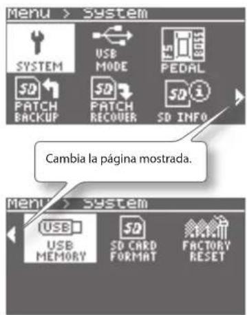 BOSS eBand JS10 - Ajustes del sistema para el JS-10 - 1