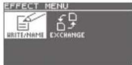 BOSS eBand JS10 - MENU de uma tela EFFECT - 1