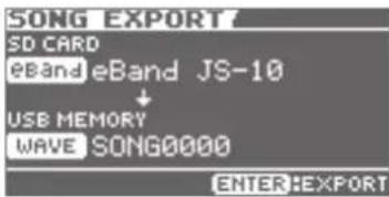 BOSS eBand JS10 - Gravando músicas em uma unidade flash USB (Export) - 1