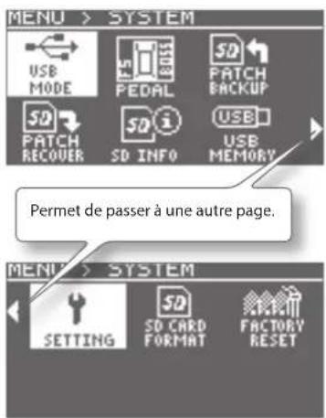 BOSS eBand JS10 - Paramètres système du js-10 - 1
