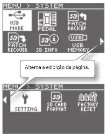 BOSS eBand JS10 - Configurações de sistema para o JS-10 - 1