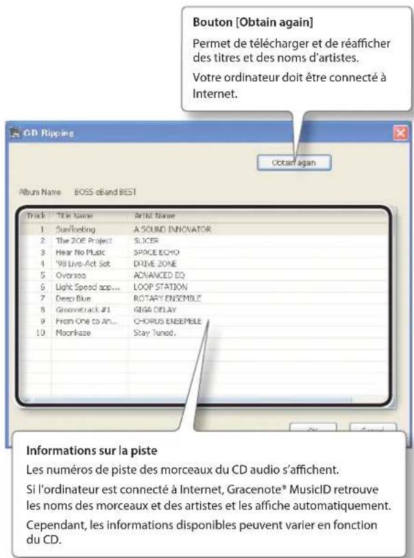 BOSS eBand JS10 - Importation de morceaux d'un CD vers le js-10 (importation) - 1