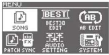 BOSS eBand JS10 - Botão [MENU] - 2