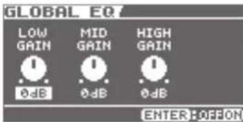 BOSS eBand JS10 - Applicare l'impostazione GAIN per ogni banda. - 1
