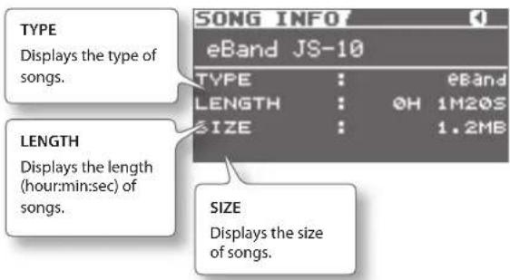 BOSS eBand JS10 - View the Song Information - 1