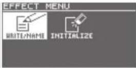 BOSS eBand JS10 - Menu di una schermata EFFECT - 2