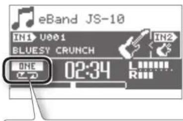 BOSS eBand JS10 - Alterando o modo de reprodução - 1
