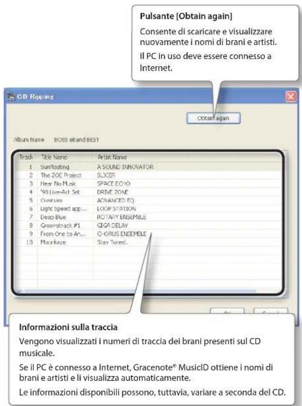 BOSS eBand JS10 - Fare clic sul pulsante [CD Ripping] in eBand Song List Editor. - 1