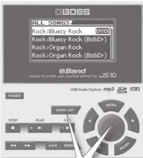 BOSS eBand JS10 - Selecting Songs - 1