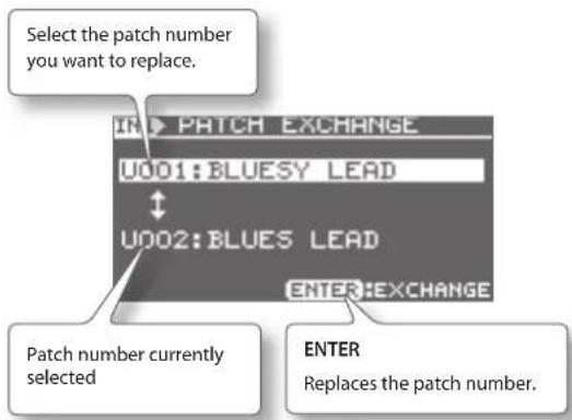 BOSS eBand JS10 - Exchanging Two Patches (EXCHANGE) - 1