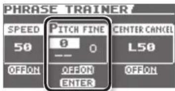 BOSS eBand JS10 - Selezione PITCH ou FINE. - 1