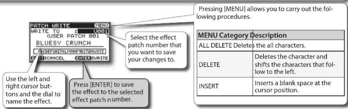 BOSS eBand JS8 - Saving Effects - 1